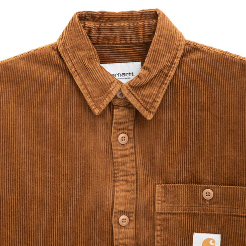Carhartt WIP L/S Flint Shirt Deep H Brown Rinsed I029442.1C.02 Degli Uberti
